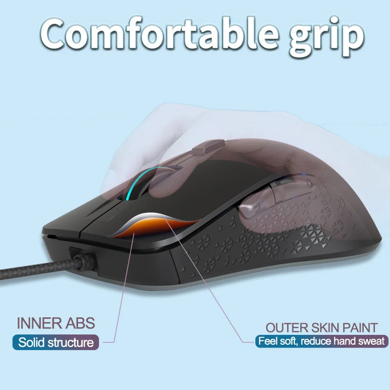 Gaming Computer Mouse #2 - Ergonomic, Wired, for Office, Laptop, Desktop, PC, eSports, Comfortable, Versatile
