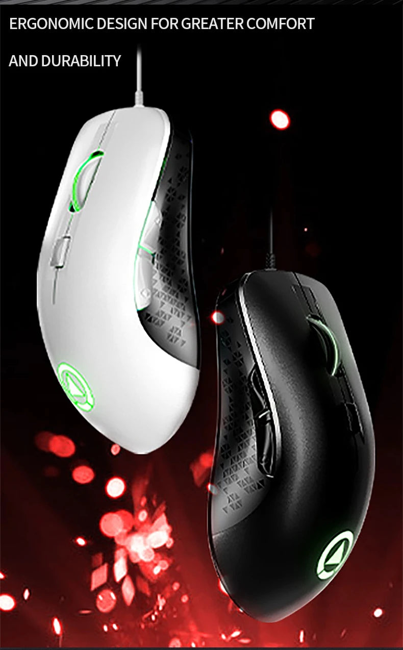 Gaming Computer Mouse #2 - Ergonomic, Wired, for Office, Laptop, Desktop, PC, eSports, Comfortable, Versatile