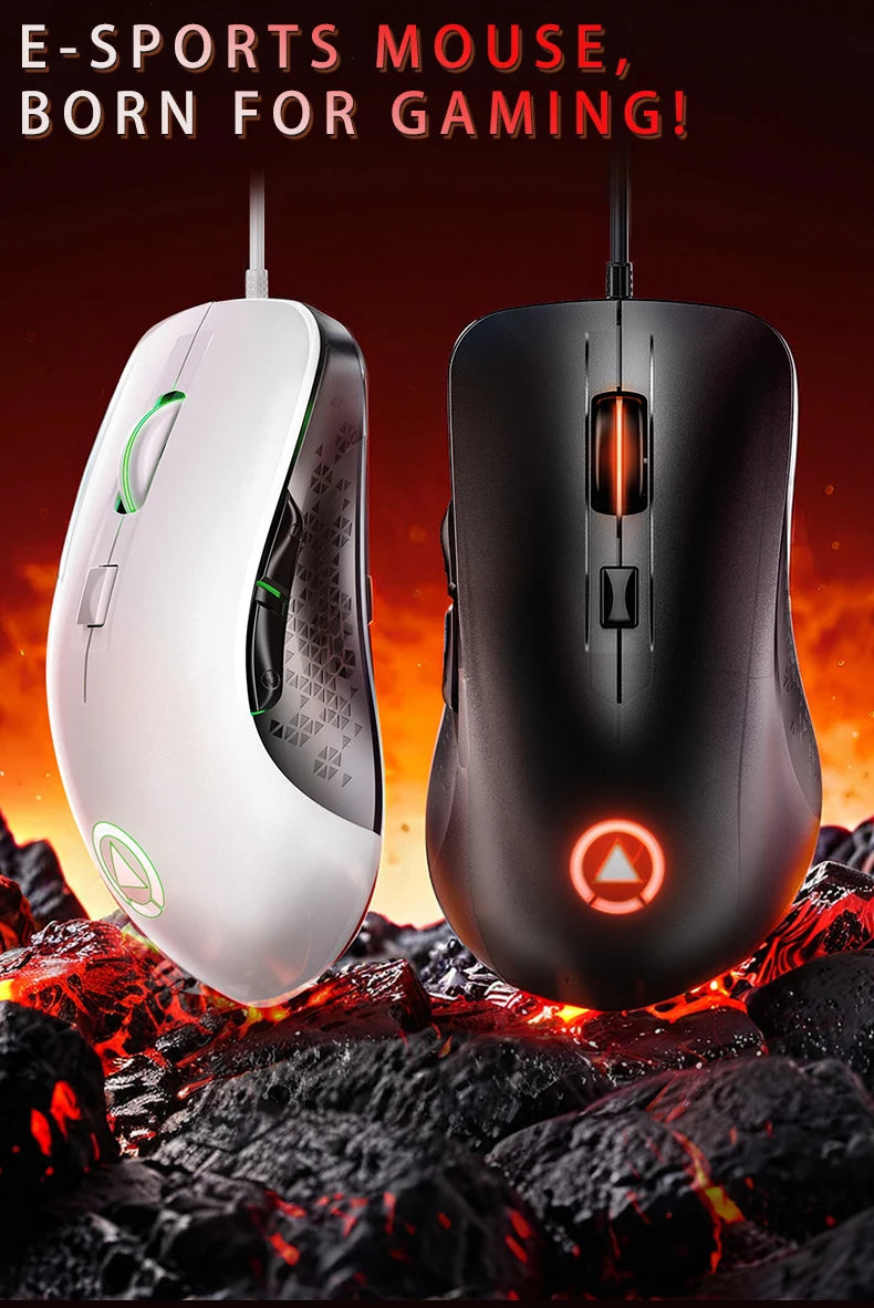 Gaming Computer Mouse #2 - Ergonomic, Wired, for Office, Laptop, Desktop, PC, eSports, Comfortable, Versatile