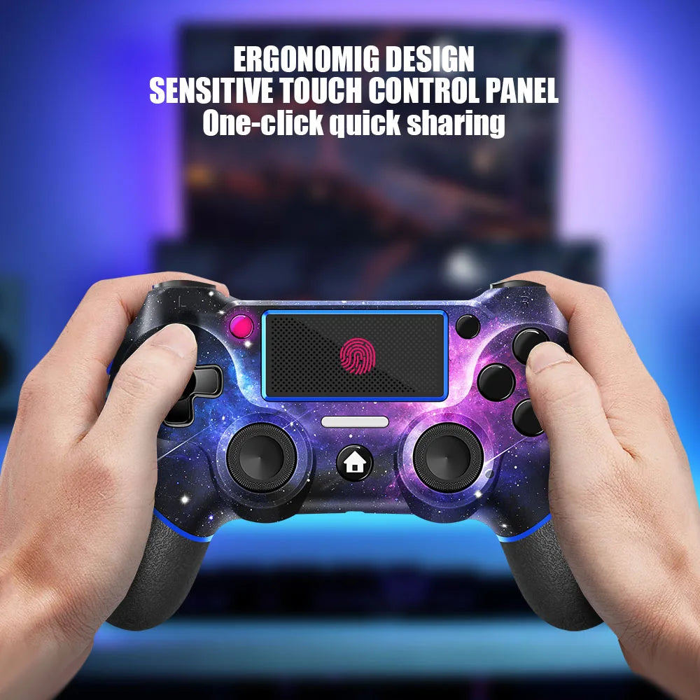 PS4 Wireless Controller - AceGamer Wireless Gamepad for PS4 Controller,with USB C Cable/Double Motors/6-Axis Gyro/3.5mm Audio Jack/Touch Pad Function