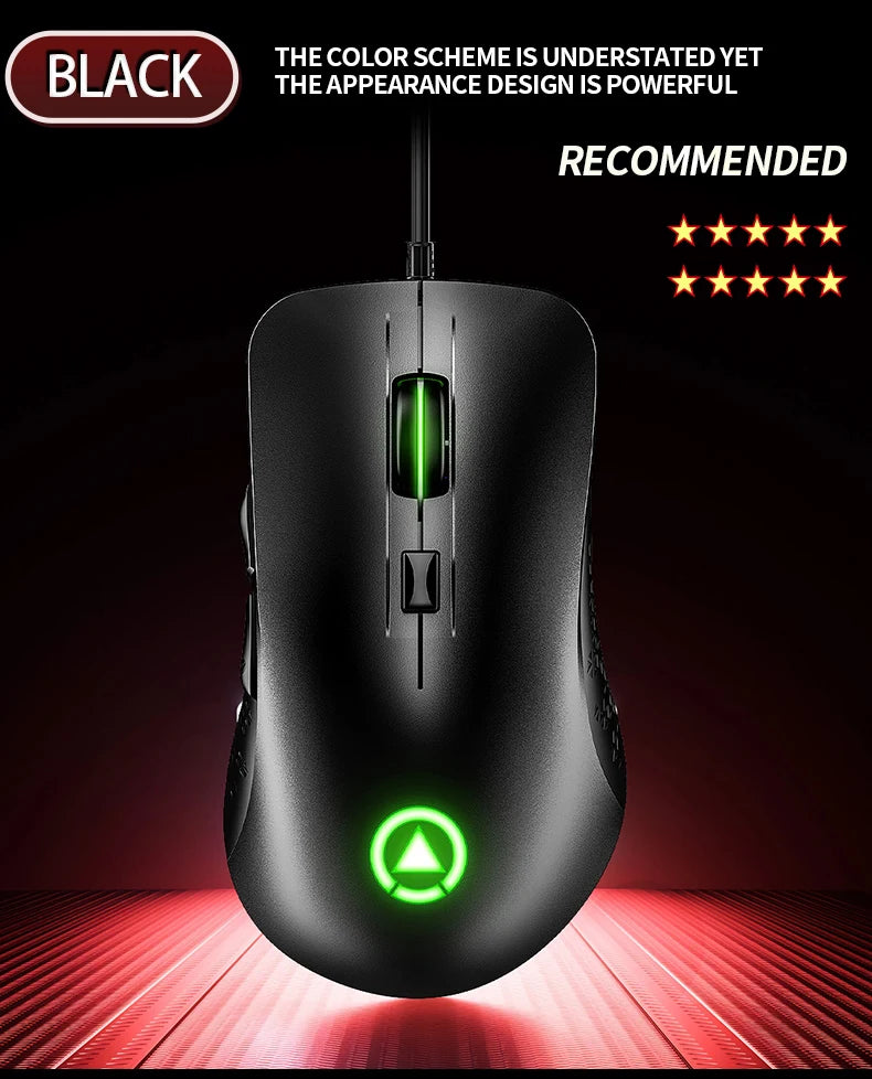Gaming Computer Mouse #2 - Ergonomic, Wired, for Office, Laptop, Desktop, PC, eSports, Comfortable, Versatile