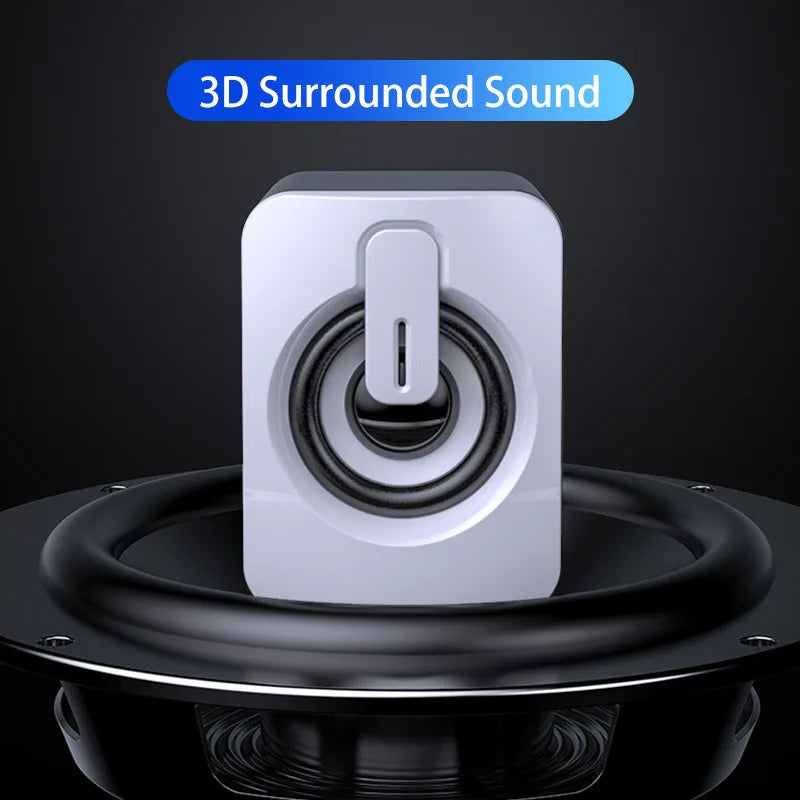 Computer Speakers - PC Sound Box, HIFI Stereo, Microphone, USB Wired, Caixa De Som with LED Light For Desktop Computer