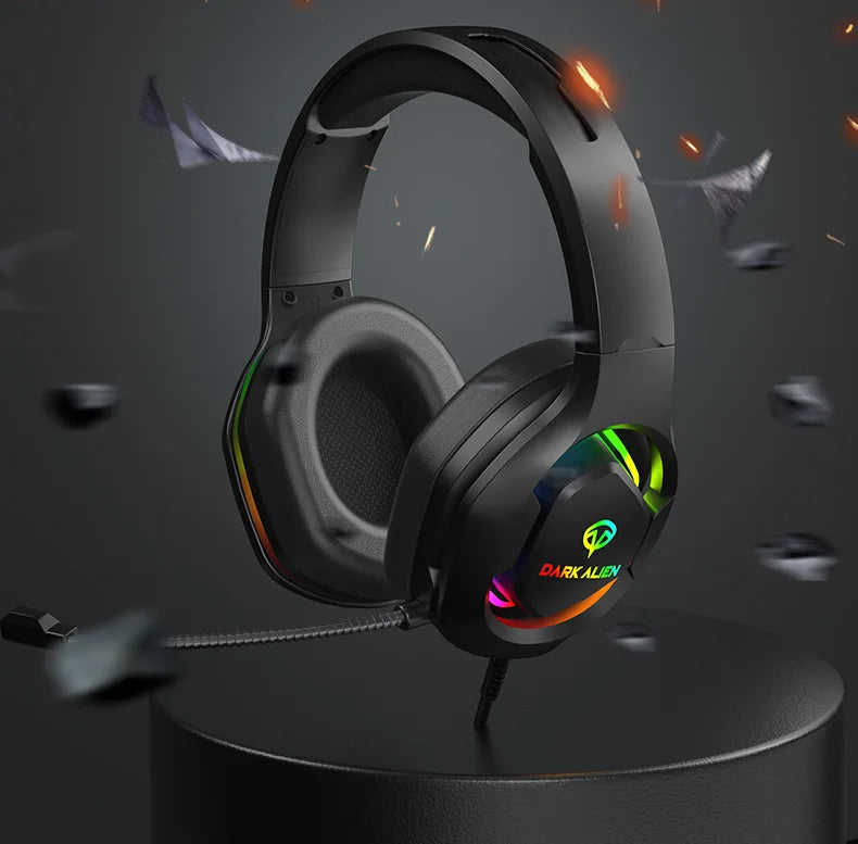 * Gaming Headphones with Microphone - For PC/PS4/PS5, EKSA E1000, 7.1 Surround, RGB Gaming Headset, USB Wired Headphones With Noise Cancelling Microphone