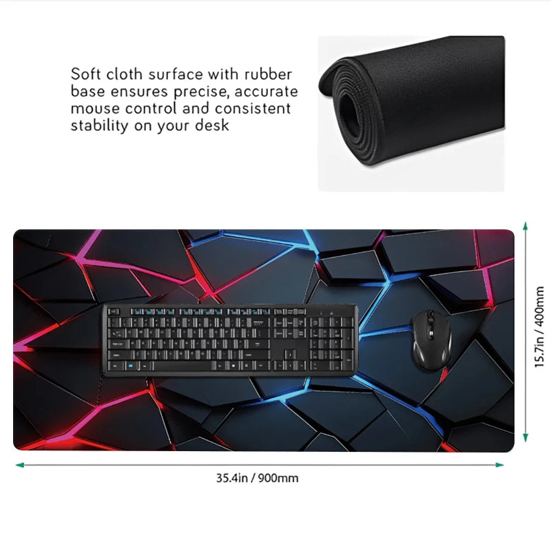 Gaming Mouse Pad(s) #0.2 - 17 Different Styles, 8 Different Sizes, 136 Variants, Large Gamer Keyboard Pad, Computer Table Surface For Accessories
